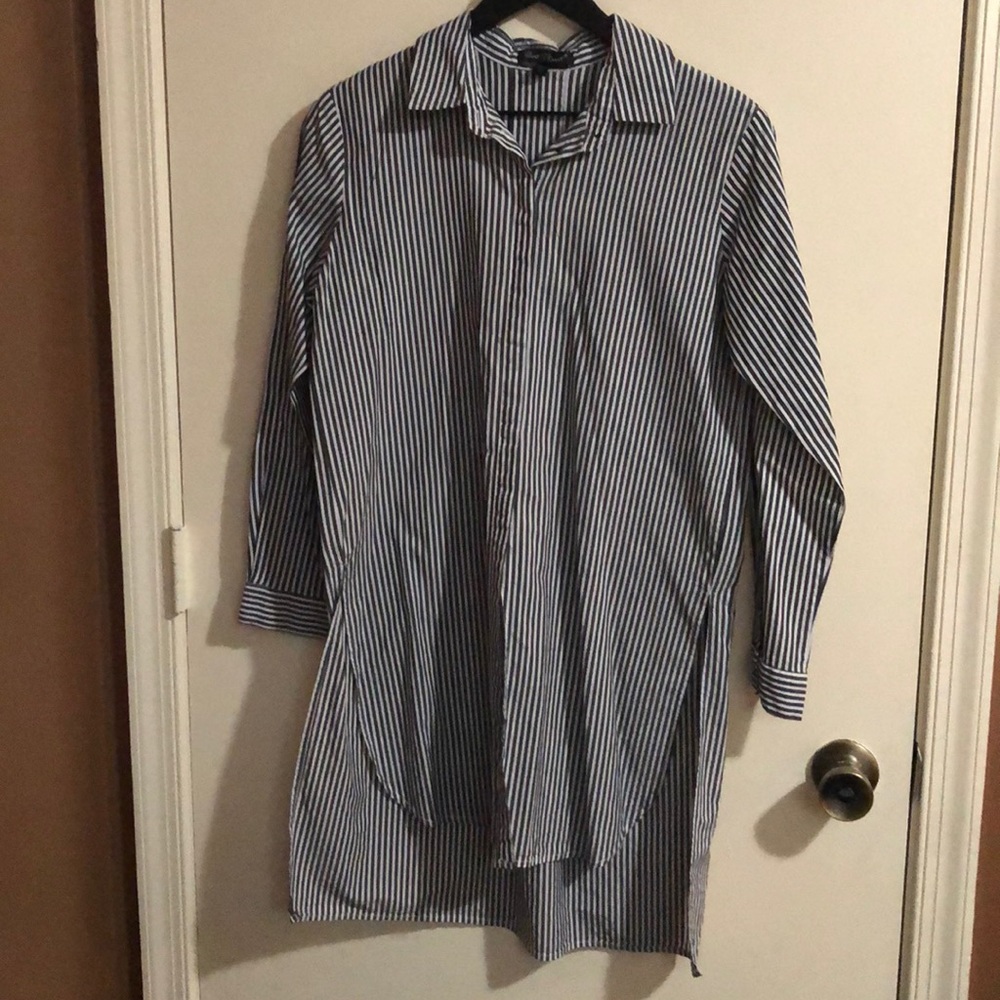 Striped structured tunic from Neiman